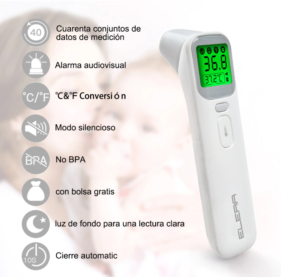 Termómetro Digital Bebe Niños Medicion Rapida Visor - Fiebre